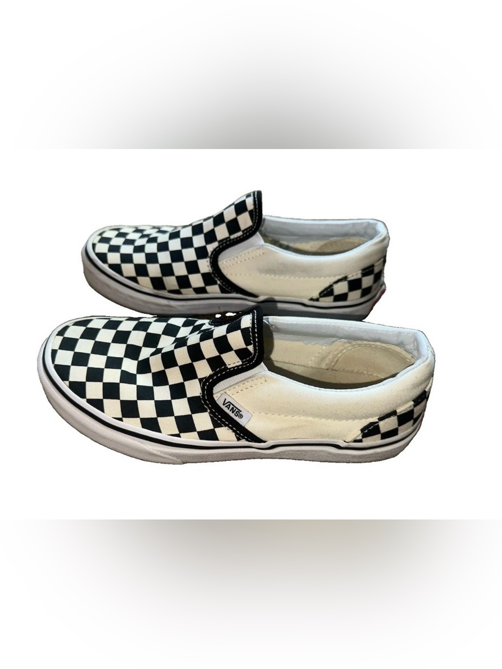 Vans Kids Checkerboard Slip-On Sneakers - Black & White